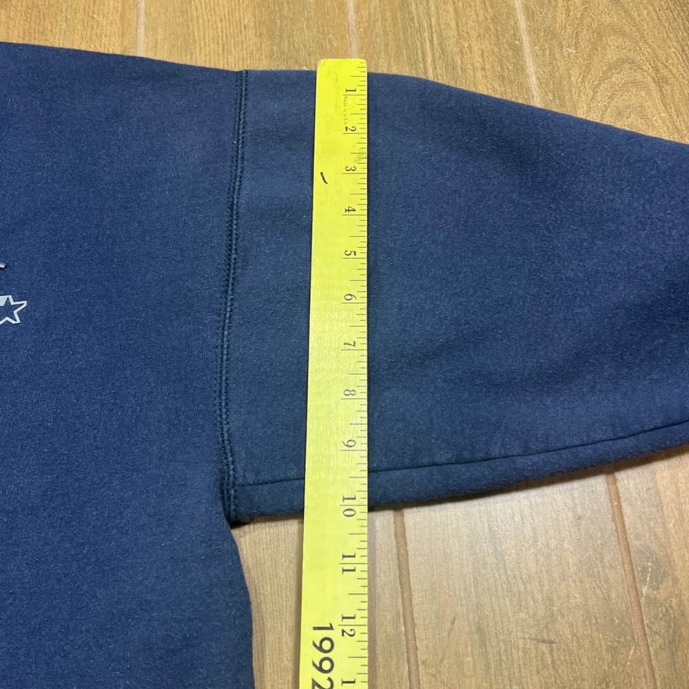 Starter Mens Navy Blue Full Zip Hoodie Fleece Embroidered Logo Sweatshirt M - Picture 8 of 13